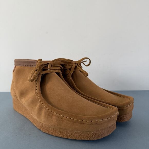 Clarks Other - Clarks Shacre Wallabee Light Sand Tan Suede Mens Chukka Boots